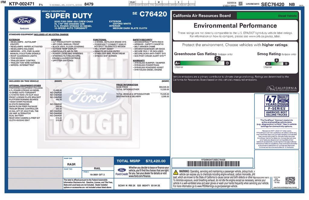New 2025 Ford F350 XL w/ Snow Plow Prep Package AWD/4WD image 28