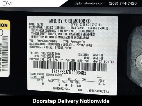 Used 2022 Ford Mustang Shelby GT500 w/ Technology Package RWD image 48