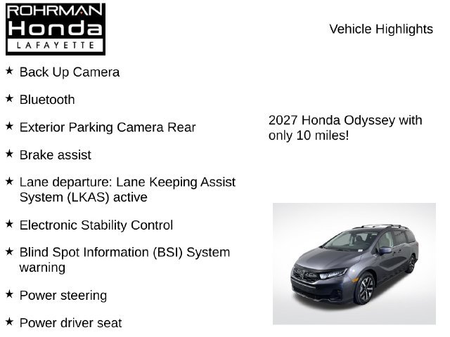 New 2027 Honda Odyssey EX-L image 7