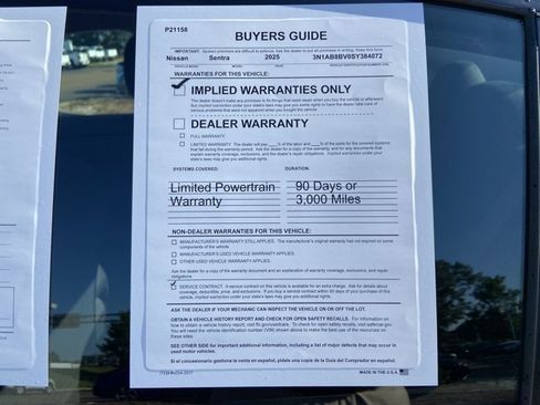 Used 2025 Nissan Sentra S FWD image 5