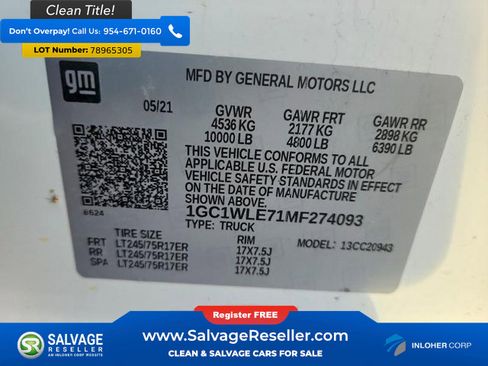 Used 2021 Chevrolet Silverado 2500 W/T w/ WT Convenience Package image 16