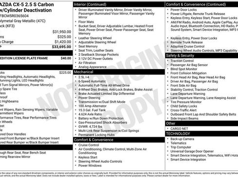 Certified 2024 MAZDA CX-5 Carbon Edition image 26