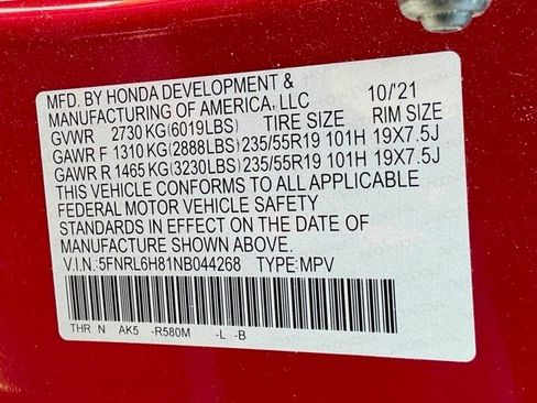 Certified 2022 Honda Odyssey Touring image 44