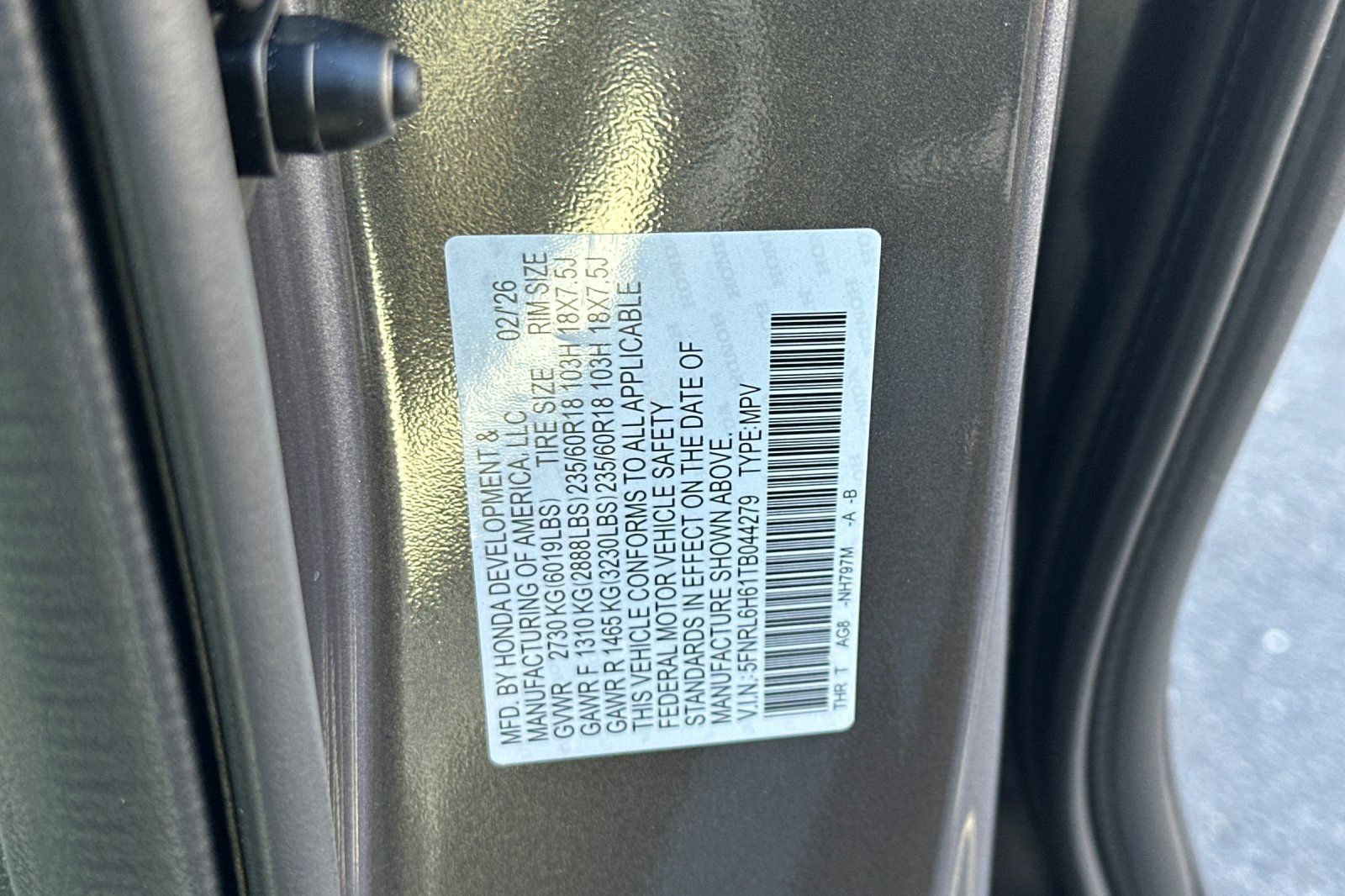 New 2026 Honda Odyssey EX-L image 36
