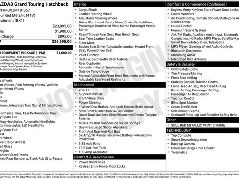 Used 2018 MAZDA MAZDA3 Grand Touring w/ Premium Equipment Package image 4