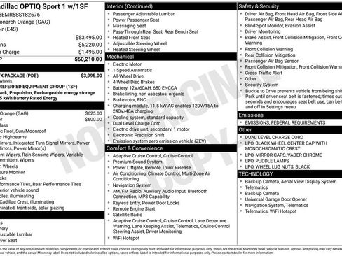 Used 2025 Cadillac Optiq Sport 1 w/ LPO, ONYX Package image 10