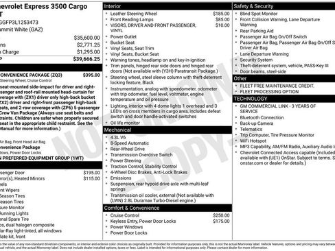 Used 2020 Chevrolet Express 3500 w/ Driver Convenience Package RWD image 17