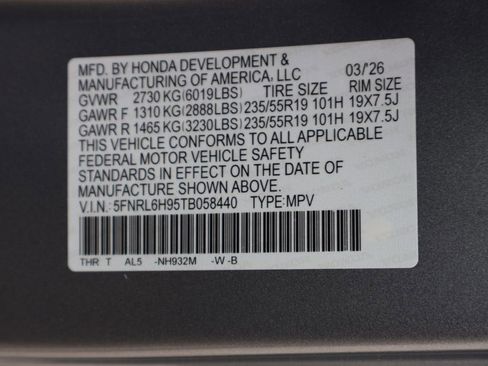 New 2026 Honda Odyssey Elite image 46