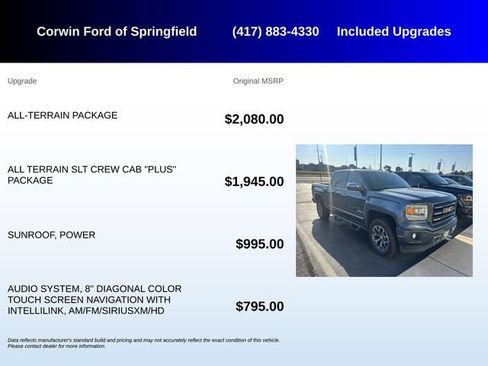 Used 2014 GMC Sierra 1500 SLT w/ All-Terrain Package AWD/4WD image 5