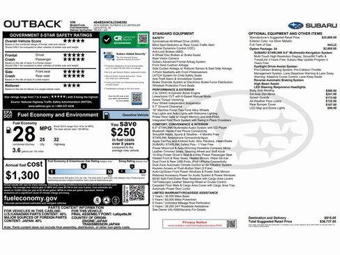 Used 2018 Subaru Outback 2.5i Limited image 2