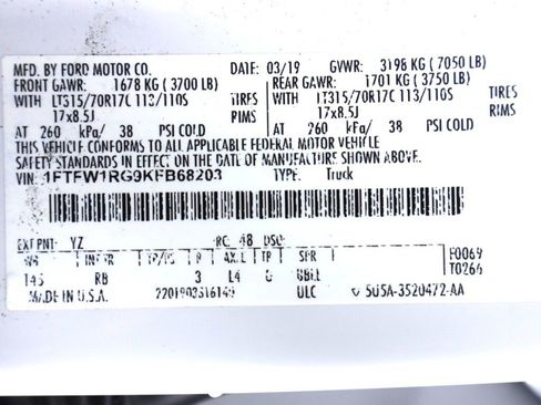 Used 2019 Ford F150 Raptor w/ Equipment Group 802A Luxury image 59