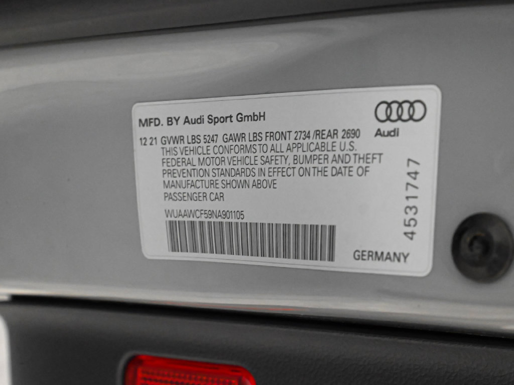 Used 2022 Audi RS 5 Sportback w/ Black Optic Carbon Package AWD/4WD image 14