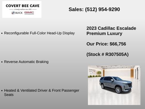 Used 2023 Cadillac Escalade Premium Luxury w/ LPO, Floor Liner Package AWD/4WD image 37