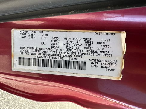 Used 2000 Toyota Tacoma 4x4 Xtracab V6 image 19