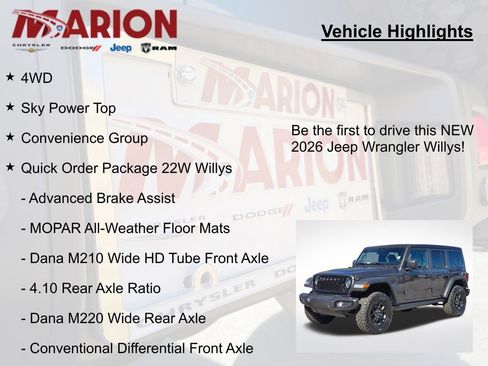 New 2026 Jeep Wrangler Unlimited Sport AWD/4WD image 5