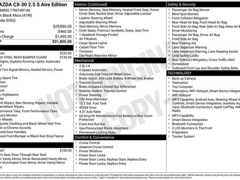 New 2026 MAZDA CX-30 Aire Edition AWD/4WD image 2
