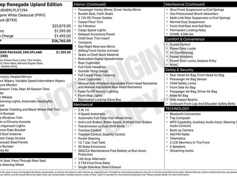 Used 2020 Jeep Renegade Sport AWD/4WD image 15