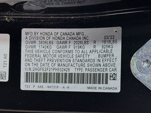 Certified 2023 Honda Civic LX image 29