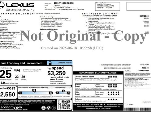 Used 2025 Lexus RX 350 FWD w/ Technology Package image 3