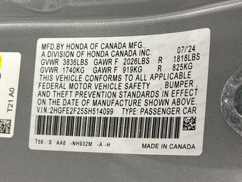 Certified 2025 Honda Civic LX image 29