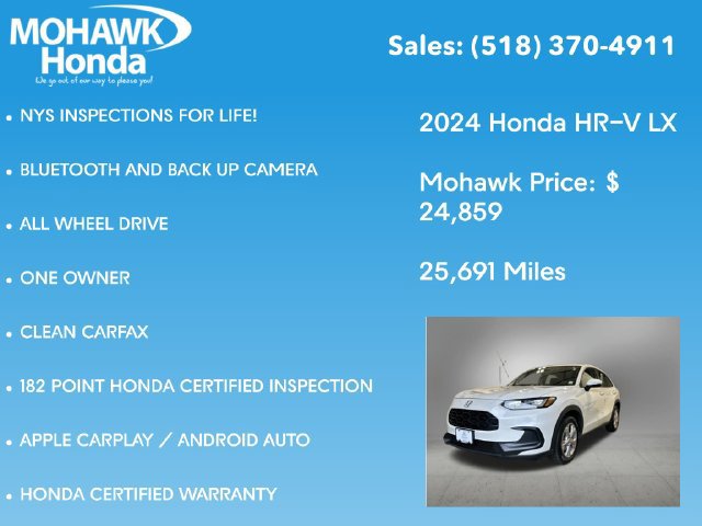 Certified 2024 Honda HR-V LX image 8
