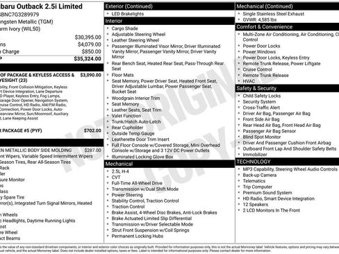 Used 2016 Subaru Outback 2.5i Limited image 1