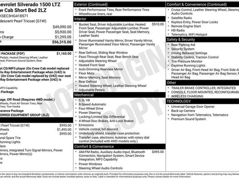 Certified 2017 Chevrolet Silverado 1500 LTZ Z71 w/ LTZ Plus Package AWD/4WD image 46