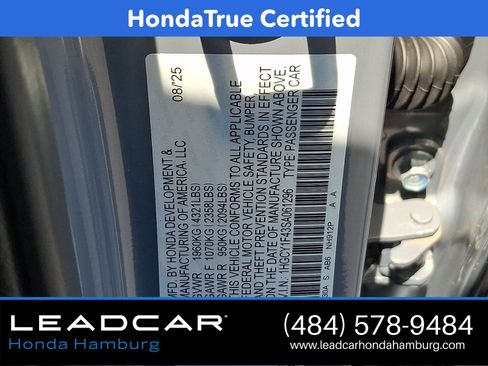Certified 2025 Honda Accord SE image 29