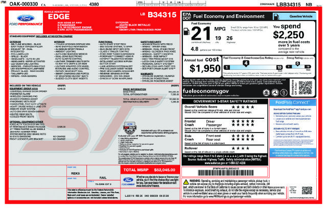 Used 2020 Ford Edge ST w/ Equipment Group 401A AWD/4WD image 10