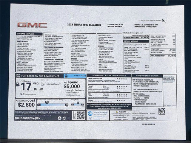 Used 2023 GMC Sierra 1500 Elevation w/ X31 Off-Road Package AWD/4WD image 26