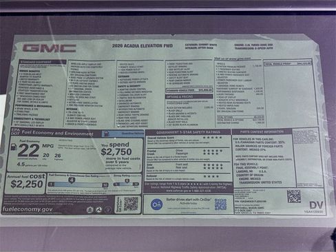 New 2026 GMC Acadia Elevation w/ Black Edition image 20