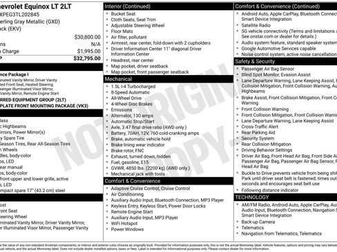 New 2026 Chevrolet Equinox LT AWD/4WD image 3