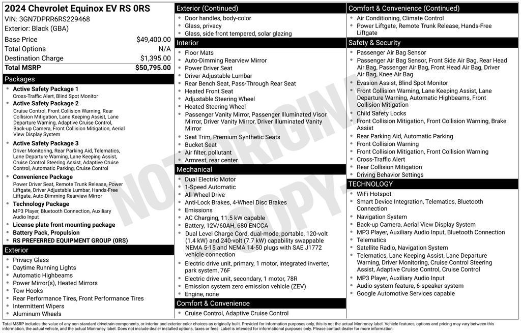 Certified 2024 Chevrolet Equinox EV RS AWD/4WD image 31