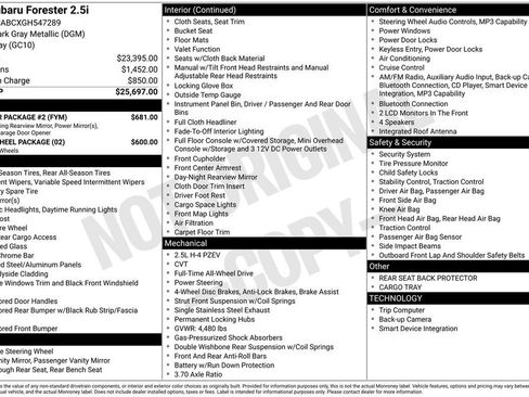 Used 2016 Subaru Forester 2.5i w/ Popular Package #2 image 19