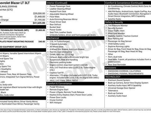 Used 2020 Chevrolet Blazer LT w/ Sound & Technology Package image 6