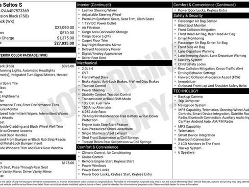 Used 2024 Kia Seltos S FWD image 16