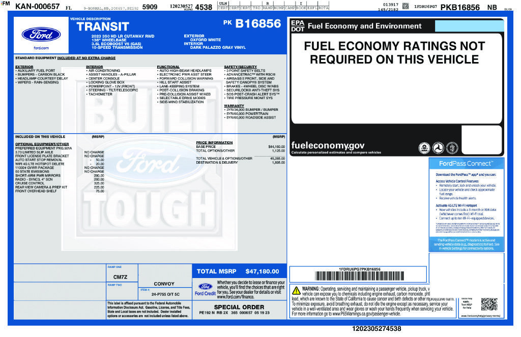 Used 2023 Ford Transit 350 Low Roof DRW RWD image 9