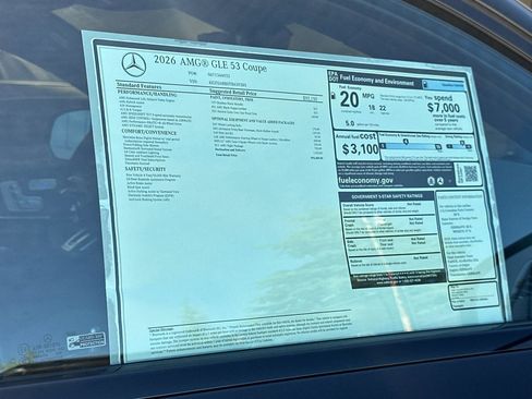 New 2026 Mercedes-Benz GLE 53 AMG 4MATIC Coupe image 30