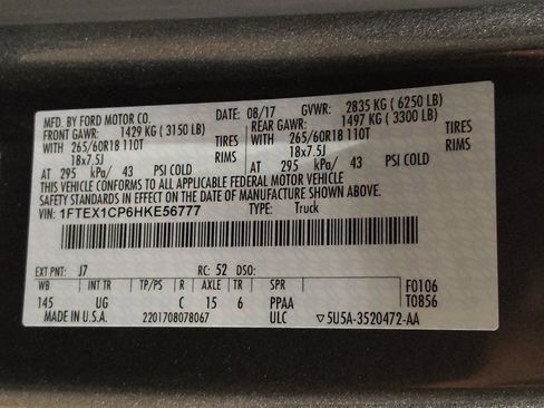 Used 2017 Ford F150 XLT w/ Equipment Group 302A Luxury image 33