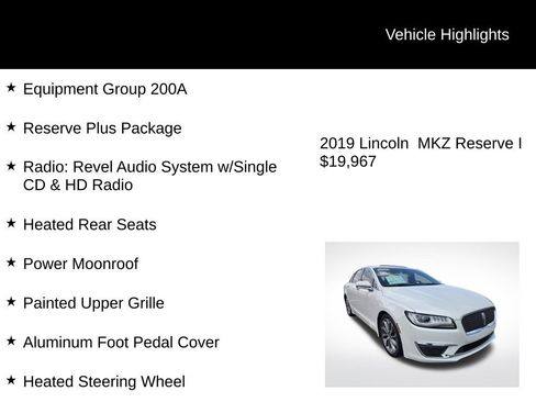Used 2019 Lincoln MKZ Reserve w/ Reserve Plus Package image 6