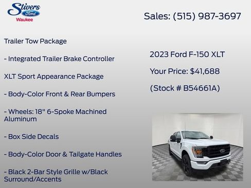 Used 2023 Ford F150 XLT w/ Equipment Group 302A High image 27