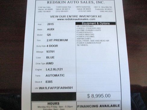 Used 2015 Audi Q5 2.0T Premium Plus AWD/4WD image 16