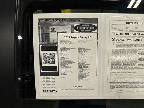 Certified 2024 Toyota Camry LE FWD image 12