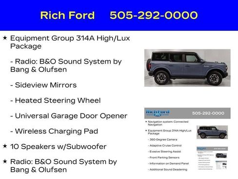 Certified 2024 Ford Bronco Outer Banks AWD/4WD image 30