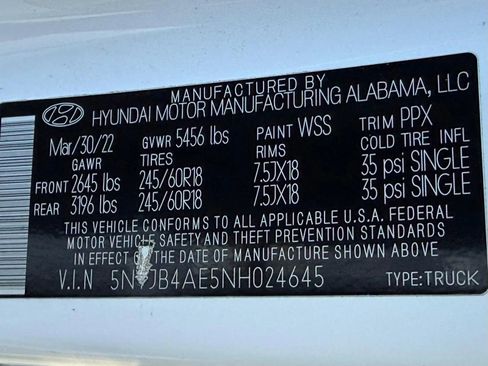 Used 2022 Hyundai Santa Cruz SEL FWD image 16