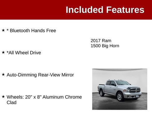 Used 2017 RAM 1500 Big Horn AWD/4WD image 3