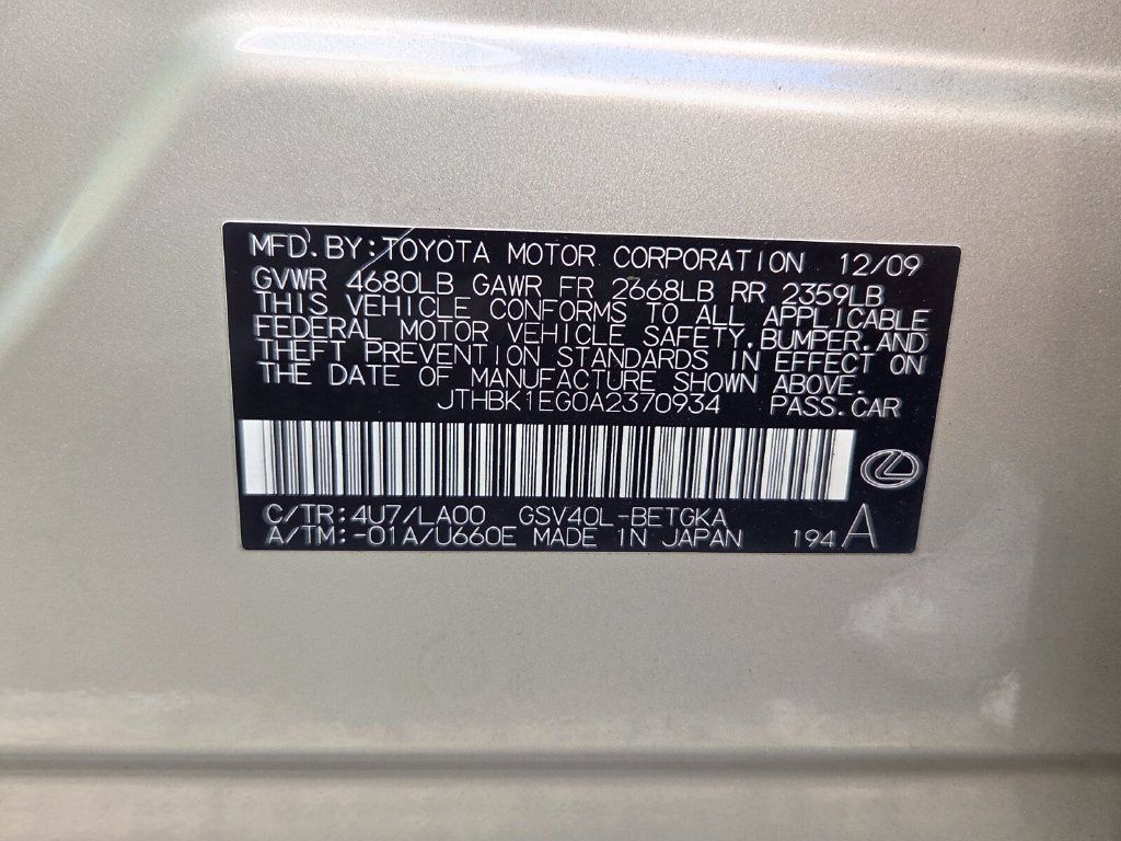 Used 2010 Lexus ES 350 FWD image 10