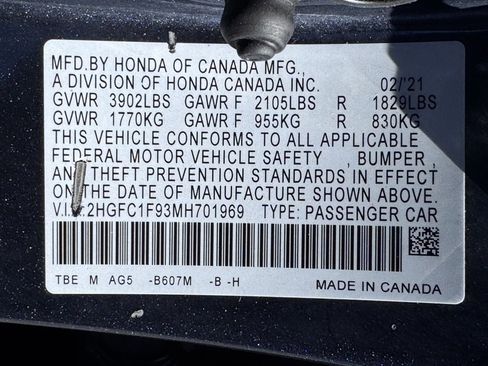 Used 2021 Honda Civic Touring image 44