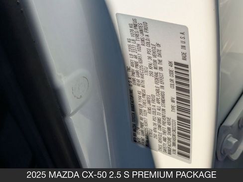 Used 2025 MAZDA CX-50 AWD 2.5 S w/ Premium Package image 40