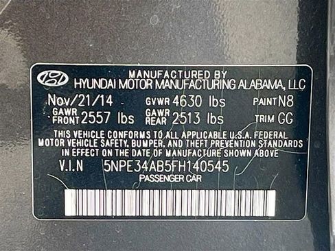 Used 2015 Hyundai Sonata Limited 2.0T FWD image 34